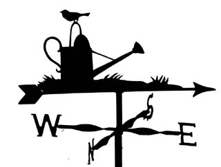 Robin on Watering Can weathervane